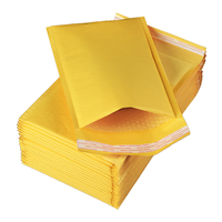 Amplop Pengiriman Belanja Ramah Lingkungan Warna Kuning Kustom Berkualitas Tinggi Berlapis Busa 4x8 6x9 10x15 Kantong Paket Kraft Bubble Mailer