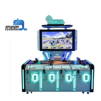 Console de jeu de tir VR à monnayeur pour 4 personnes, en métal et plastique, avec simulateur, pour parcs d'attractions intérieurs