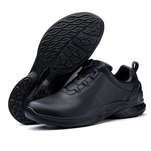 Zapatos Casuales de Cuero Negro para Hombre con Hebilla Automática, Punta Redonda, Tacón Bajo, Transpirables, Antideslizantes para Uso Diario y Deportes - Product Image 4