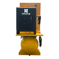 Machine à compresseur d'air à vis électrique 22KW 30HP 10 bar Conversion de fréquence avec sécheur et réservoir