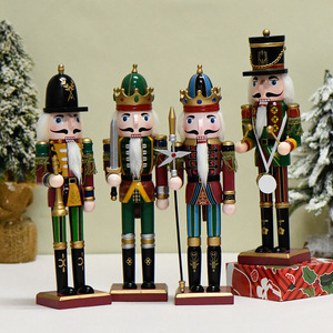 Novedad en Oferta Soldado Cascanueces de Madera 9*7.5*30cm Muñeco Adorno Navideño para Decoración de Navidad y Año Nuevo - Product Image 1