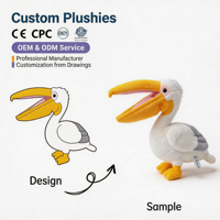 Jouets en peluche personnalisés OEM/ODM avec rembourrage en coton PP certifiés EN71/GRS/CPC, tailles 11-30 cm, pour les plus de 14 ans