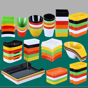 Hot pot restaurant skewers <b>display</b> <b>case</b> with side dish trays, self-service barbecue preparation trays, rectangular - Product Image 1