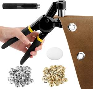 Kit d'outils pour boutons-pression en acier réglables, multifonctionnel, qualité bricolage, pince d'installation de rideaux, design tendance, bouton-pression très vendu - Product Image 1