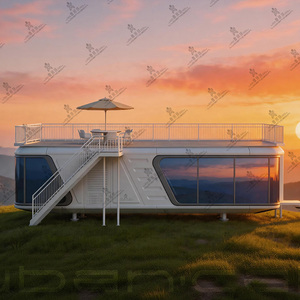 Cabine Luban verte personnalisée, conteneur complet, vente en gros, maison capsule spatiale de luxe préfabriquée pour la location hôtelière - Product Image 5