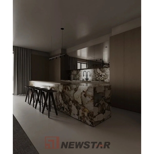 Modern Translucent Pandora Quartzite Kitchen Island Home Hotel Kitchen Island Marble Countertop - Product Image 3