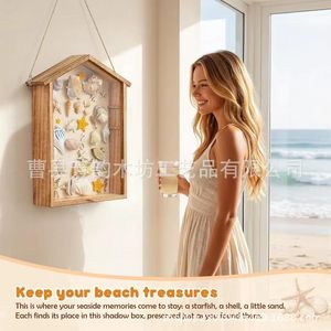 Yoimori <b>Shadow</b> <b>Box</b> 14x11in Wooden Home-Shaped Display Frame For Photos And Keepsakes - Product Image 2