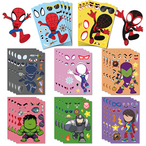 Autocollants adhésifs imprimés UV Marvel <span class=keywords><strong>Spider</strong></span>-<span class=keywords><strong>Man</strong></span> Hulk, autocollants mignons de dessins animés pour anniversaire, autocollants créatifs personnalisés pour garçons, autocollants créatifs pour enfants - Product Image 4