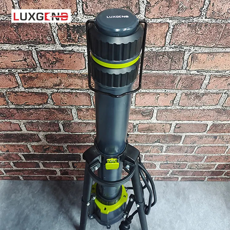 Luxgend katlanabilir taşınabilir AC Plug-in Tripod çalışma ışığı 360 derece ışın açısı projektör