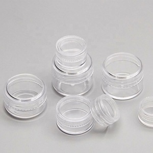 Wholesale 5g 10g 20g Round Small Plastic PS Jar Pot Case Bottle for Makeup Cosmetic Cream Sample Nail Art Glitter <b>Dust</b> <b>Powder</b> - Product Image 4