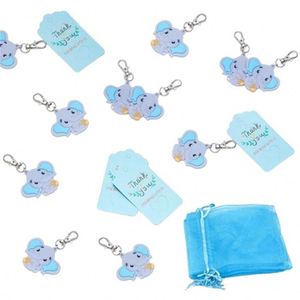 Promotion Porte-clés Souvenirs de Baptême Bébé Éléphant pour Fête d'Anniversaire et Baby Shower - Product Image 1
