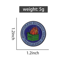 DUMPSTER FIRE CLUB épingles en émail drôle Chaos équipe Badge broches en métal vêtements sac à dos bijoux cadeau pour les amis