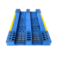 Palette en plastique modulaire robuste 3-Runner 1900*1100mm, recyclée, à plateau ouvert, personnalisable, non standard, pour entrepôt