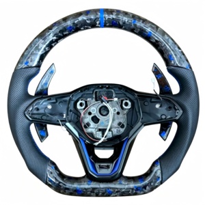 Volant en cuir en fibre de carbone forgé de haute qualité pour Volkswagen vw <span class=keywords><strong>Golf</strong></span> 4 5 6 <span class=keywords><strong>7</strong></span> 8 GTI <span class=keywords><strong>GTD</strong></span> Accessoires intérieurs automobiles - Product Image 6