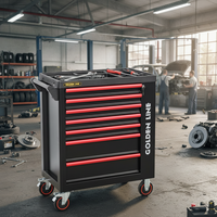 Caja de Herramientas con Ruedas y 7 Cajones para Taller, Gabinete de Almacenamiento de Acero con Cerradura para Kit de Reparación de Automóviles, Herramientas Manuales, Precio al por Mayor