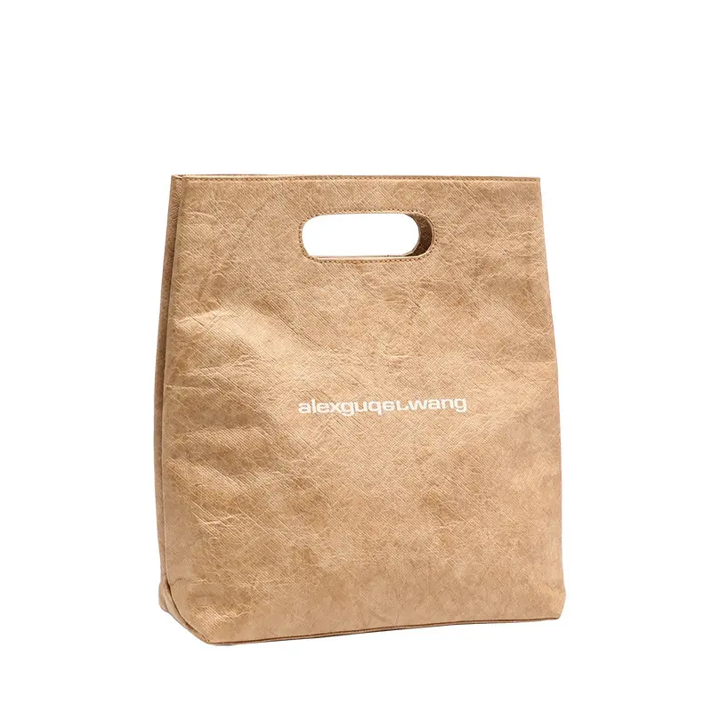 Best Selling Waterproof Washable Brown Coated Dupont paper Shopping Tote Bag