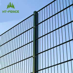HT-FENCE 358 CHINA Factory Supply <strong>Powder</strong> Coated 358 Anti Climb Fence High <strong>Security</strong> Welded Wire <strong>Mesh</strong> Panels Double Line Fence - Product Image 6