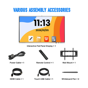กระดานอัจฉริยะแบบอินเทอร์แอคทีฟขนาด 65 นิ้ว จอแสดงผล 4K UHD พร้อมผู้ช่วย AI และระบบตอบคำถาม RK3588 กระดานไวท์บอร์ดดิจิทัลสำหรับโรงเรียน - Product Image 3