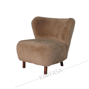 Ghế phòng chờ đơn với chân gỗ rắn ghế bành phong cách Bắc Âu hiện đại cho phòng khách/phòng ngủ/biệt thự/khách sạn | Màu sắc tùy chỉnh - Product Image 3