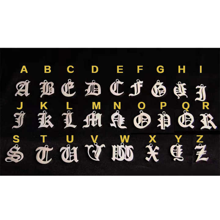 Charm Lettera S In Oro Zirconio - Modulo 9mm Per Bracciali Italian Links, Acciaio Inox, Quiges