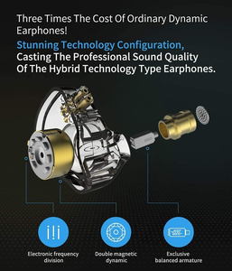 KZ ZSN Pro Auriculares Intrauditivos Híbridos 1BA 1DD con Doble Driver, Carcasa de Aleación de Zinc, Auriculares con Cable de Alta Fidelidad para Escenario, Estudio y PC - Product Image 3