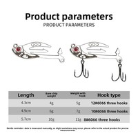 Leurre Artificiel ABS VIBT à Queue Longue, Réglable en Trois Positions, Réaliste, pour Lancer à Longue Distance, Dur