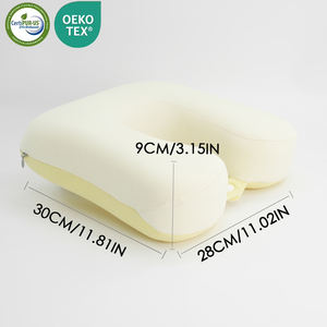 Kendi Fabrikamızda Üretilen Özel Logolu Ambalajlı Taşınabilir Yüksek Destekli Hafızalı Köpük Seyahat Yastığı Kapüşonlu U Şeklinde Boyun Yastığı - Product Image 2