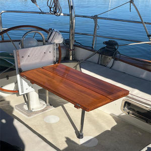 Table pliante en teck avec ailes 660/330x650 960/480x890mm Accessoires pour yachts et navires marins - Product Image 3