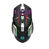 BAJEAL Sport Gaming Racing Charging 7-color Backlight Breath Comfort Gamer Mice Rechargeable Wireless Gaming Mouse
