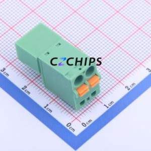 KF2EDGKDR-5.0-2P Plug-in Terminal Block P=5mm Connector ( Connector Type: Plug )( Construction: 1x2P )( Pitch: 5mm ) - Product Image 2