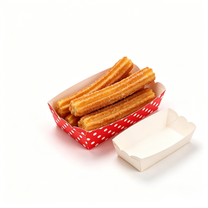 Caja <span class=keywords><strong>para</strong></span> churros, patatas fritas, aros de cebolla, palomitas de maíz, nuggets de pollo, patatas fritas de camote, caja desechable al por mayor <span class=keywords><strong>para</strong></span> aperitivos - Product Image 1