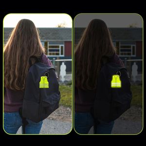 Durable PVC Reflective Safety Reflector Pendant for Night Walking <b>Running</b> Cycling, School Bag Charm, <b>Hi</b>-Vis Gear & Accessories - Product Image 3