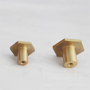 <b>Copper</b> Furniture Handle Geometric Shape Single Hole Drawer Cabinet Door Hardware Pure <b>Copper</b> Durable Minimalist Design - Product Image 1
