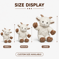 Peluche Mouton Blanc Personnalisée en Coton PP Ultra Doux, Broderie Anniversaire, Anti-Stress – Vente Directe Usine OEM/ODM