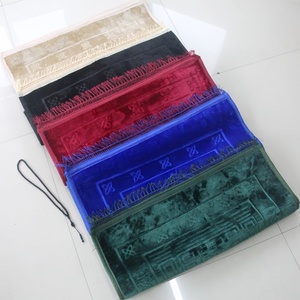 Alfombra Islámica Floral de Moda para el Hogar y Picnics, Plegable con Respaldo, Tapete de Oración Antideslizante para Ramadán, Tejido Eid Mubarak - Product Image 5