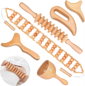 Herramientas de <span class=keywords><strong>Maderoterapia</strong></span>, Kit de Masaje para Drenaje Linfático, Masajeador de Madera, Herramientas para Esculpir el Cuerpo, Alivio del Dolor Muscular - Product Image 5
