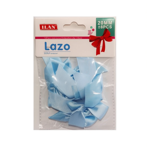 Ilan Lazo 20Mm Ruban à nœud 8 pièces bleu pour artisanat et décoration - Product Image 1