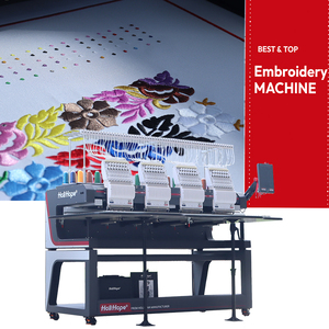 10 ans de garantie Holihope Servomoteur 15 couleurs <span class=keywords><strong>quatre</strong></span> têtes Machine à broder perles paillettes plat à vendre mieux que frère - Product Image 1