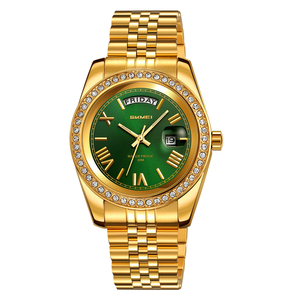 Montres à quartz SKMEI 9419, couleur or, <span class=keywords><strong>bracelet</strong></span> en <span class=keywords><strong>acier</strong></span> inoxydable, montres pour hommes, étanches, montres tendance pour hommes - Product Image 3