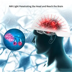 Transcranial magnetic stimulation rMTS Infrared Led Light 810nm Deep Penetration PBM Brain Helmet