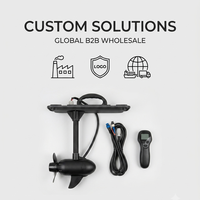 Moteur électrique professionnel 12V 24V pour pêche à la traîne, avec poignée, support de fixation à arbre long, système de propulsion hybride pour kayak