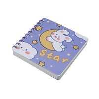 Cuaderno de bolsillo en espiral para chica, libreta pequeña kawaii respetuosa con el medio ambiente, bonita cubierta en blanco