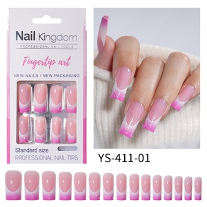 Meilleures ventes : Kit de faux ongles réutilisables en <span class=keywords><strong>gel</strong></span> souple à presser, taille moyenne, avec colle à ongles, 15 tailles, 30 pièces - Product Image 3