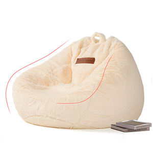 Luckysacc-PUF de terciopelo suave para adultos, sin <span class=keywords><strong>relleno</strong></span>, y esponjoso reclinable, para sofá, silla, con forma de lágrima - Product Image 2