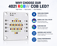 Innovate Rise 100W RGBW COB LED-Chip 4021 CRI98 30V Flimmerfrei 4in1 3 Jahre Garantie 120° Betrachtungswinkel für TV-Studio Bühne