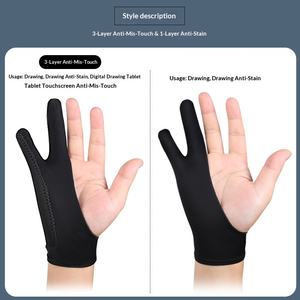 Gant de dessin SUNCETH à deux doigts <span class=keywords><strong>anti</strong></span>-salissure et <span class=keywords><strong>anti</strong></span>-touche accidentelle pour tablette graphique iPad et peinture numérique - Product Image 3