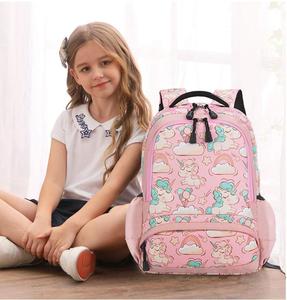 2024 mignon licorne 3-en-1 sac d'école ensemble Logo personnalisé Bookbag sangle système de transport filles étudiants avec boîte à lunch étui à crayons - Product Image 2