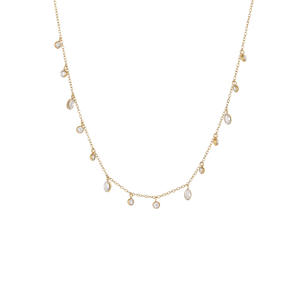 Collier en perles de zircon délicat de luxe haut de gamme YF8472, plaqué or 18 carats, acier inoxydable imperméable, collier ras du <span class=keywords><strong>cou</strong></span>, cadeau pour femmes - Product Image 4