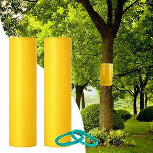 Rouleau de piège collant jaune imperméable 15 cm x 100 m - pour les pucerons en serre et barrière contre les insectes rampants sur les troncs d'arbres - Product Image 3