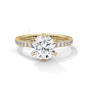 Best Designer 925 Sterling <b>Silver</b> <b>Solitaire</b> <b>Ring</b> for Women with Enhanced Round Brilliant Cut Original Moissanite Diamond - Product Image 1